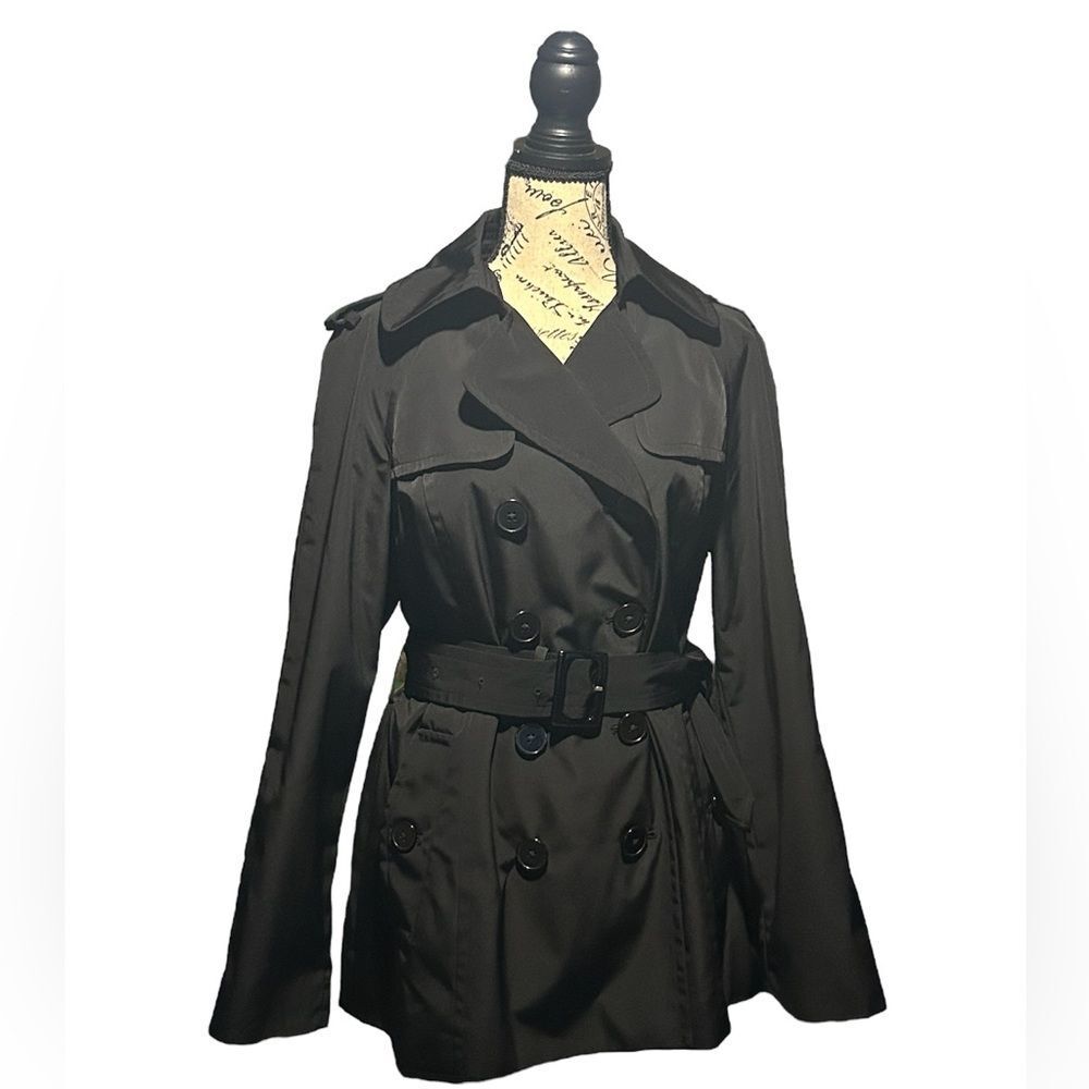 London Fog | Double Breasted Belted Black Coat 🌸